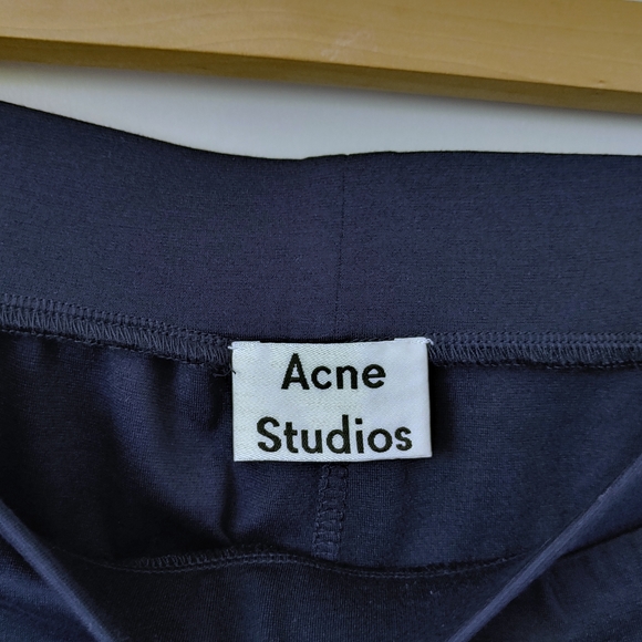 Acne Studios Flo Track Leggings Side Panels Navy Blue Size Small - Picture 16 of 16